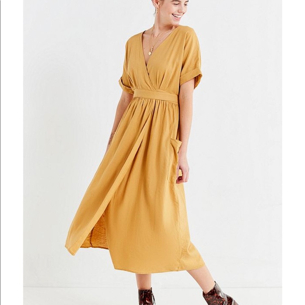 Urban Outfitters Gabrielle Midi Wrap Dress